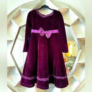 Purple velvet dress-4T